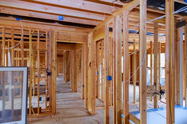 Building construction and renovation new frame house construction interior